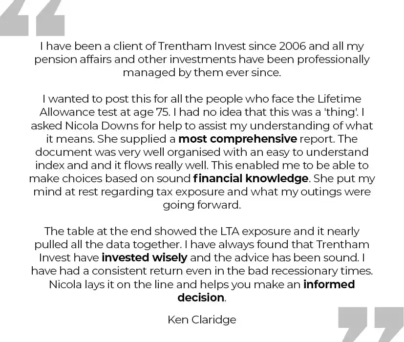 testimonial from Ken Claridge